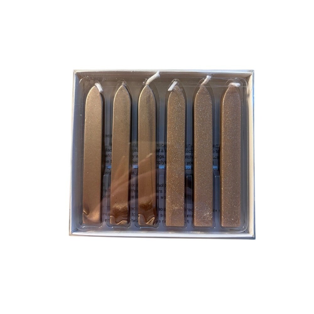Recollections Christmas Sealing Wax Sticks Copper and Copper Glitter 6pc Set
